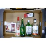 A mixed collection of Alcoholic Spirits to include: Sorel Gin, Smirnoff Vodka, Doragon Sake Pernod