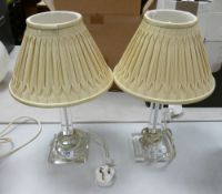Pair Laura Ashley Paloma Bedside Lamps & Shades: height with shade 42cm(2)