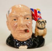 Royal Doulton Large Character Jug: Winston Churchill D6907, jug of the year 92, boxed