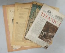 Distressed Navigation magazine The deathless story of the Titanic:, First Edition, together with