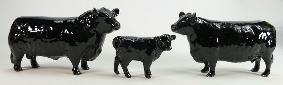 Beswick Aberdeen Angus family: Comprising Bull 1562, Cow 1563 and Calf 1827A (3).