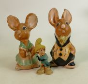 Pendelfin Figures to include: BOD, Mother Rabbit & Uncle Soames(3)