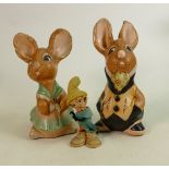 Pendelfin Figures to include: BOD, Mother Rabbit & Uncle Soames(3)