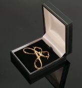 9ct gold Pair of figure of eight large earrings:, QVC brand new & boxed, 2.9g.