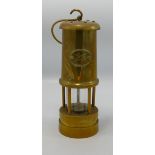 Tourist Type Brass Miners Lamp: