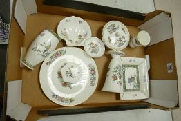 A mixed collection of Wedgwood items to include: Humming Birds , Kutani Crane & Hathaway Rose
