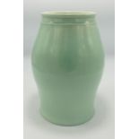 Signed Susie Cooper Pale Green Glazed Studio Vase: height 23cm