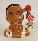 Royal Doulton Large Character Jug: Jessey Owens D7019, jug of the year 96, boxed