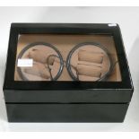 Electric revolving jewellery/watch display case: 31 x 23 x18cm.