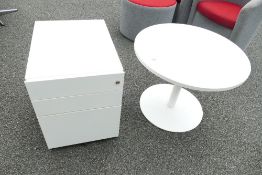 Metal Filling Cabinet: together with heavy low office table(2)