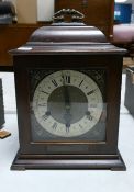 Smith Presentation Westminster Oak Cased Mantle Clock: height 28cm