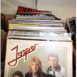 A large collection of vinyl albums including: Billy Fury, Neil Diamond etc 2 trays.