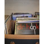 A large collection of vinyl albums including: Abba, Erasure, Rod Stewart etc 2 trays.