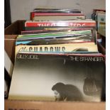 A large collection of vinyl albums including: The Shadows, Ultrabeat, Elvis etc 2 trays.