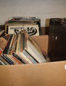 A large collection of vinyl albums including: Glen Campbell, Carpenters, Thompson Twins etc 2 trays.