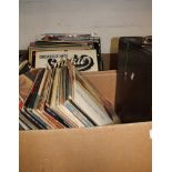 A large collection of vinyl albums including: Glen Campbell, Carpenters, Thompson Twins etc 2 trays.