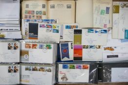 Large quantity of first day covers: Includes an album full of mainly 1960'-80's, together with loose