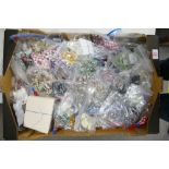 A large collection of new costume jewelry : to include beads, necklaces, sets etc