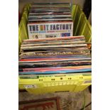 A large collection of vinyl albums including: 1970's pop, rock n roll etc 1 box.