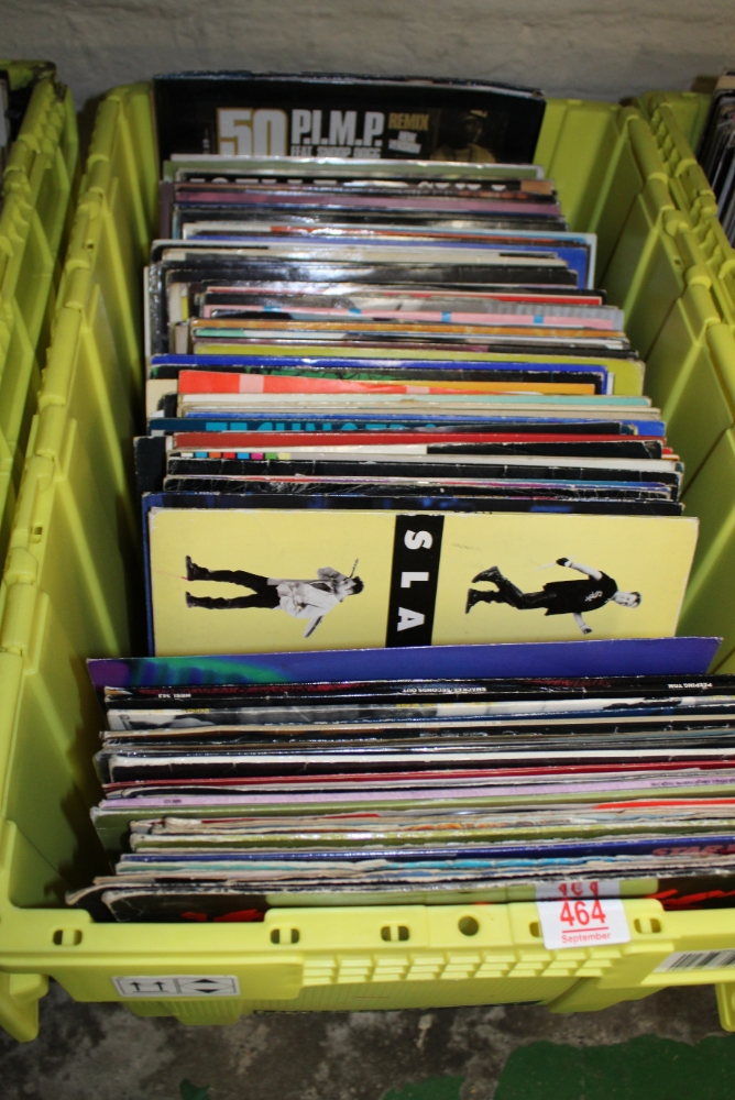 A large collection of vinyl albums including:1980's pop etc 1 box.