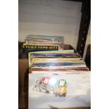 A large collection of vinyl albums including: Now 8, Smash Hits, etc 2 trays.