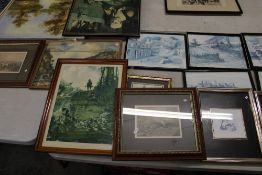 A mixed collection of framed prints to include: landscape, still life studies (10)
