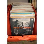 A large collection of vinyl albums including: classical, symphony music, musicals etc 1 box.