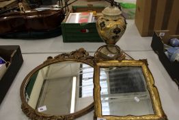 A vintage French Empire style wall mirror: together with an Atsonea vintage wall mirror and a