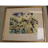 Graziano Parletta painting of Royal Opera house London: frame size 67cm x 60cm