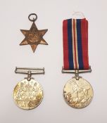 A group of Second World War medals: The 1939 - 1945 Star, Defence Medal & War Medal 1939 - 1945 (3).