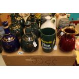 A collection of King of Scots whisky decanters: together with beer steins, water jugs etc (12).