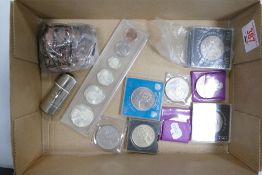 A collection of Commemorative Coins: pennies & Canadian Coin Set