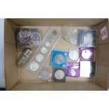 A collection of Commemorative Coins: pennies & Canadian Coin Set