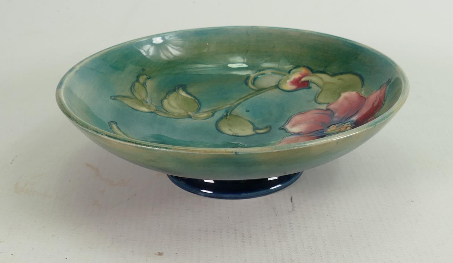 Walter Moorcroft Clematis shallow footed bowl: Diameter 18cm. - Image 4 of 4