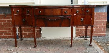 Large Mahogany Regency Style Sideboard: height 185, depth 67 and height 93cm