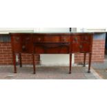 Large Mahogany Regency Style Sideboard: height 185, depth 67 and height 93cm