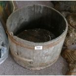 Handled Early 20th Century Wooden Barrel Bucket: