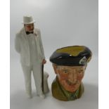 Royal Doulton Sir Winston Churchill: HN3057 together with a large character jug Monty 92)