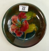 Moorcroft Hibiscus plaque: 18.5cm diameter
