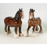 Beswick 818 shire: together with a cantering shire (2)