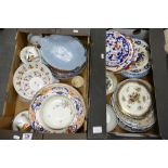 A collection of 19th Century Floral decorated Dinner ware(2 trays):
