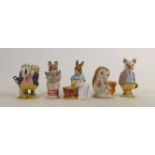 Beswick Beatrix Potter figures x 5: Includes Pigling Bland, Tommy Brock, Tailor of Gloucester, Old