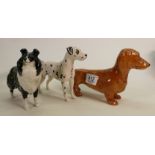 Beswick Dogs to include: Dachshund 361 , Sheepdog 1792 & Dalmatian 961(3)