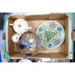 A mixed collection of item to include: Large Woods Floral Decorated Charger, Sadler Teapot,
