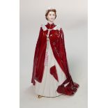 Royal Worcester In Celebration of the Queens 80th Birthday Figure: boxed