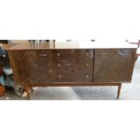 Wrighton London Havana Teak & Black Mid Century Sideboard: 2 door, 3 drawers in construction, length