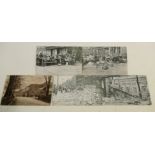 Three Albums containing low hundreds of old postcards: Includes Stoke on Trent street & other