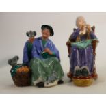 Royal Doulton Character figure A Stitch in Time HN2352: together with Tuppance a Bag HN2320( nip