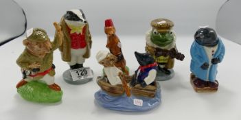 Wade Wind in the Willows figures:Figures include Ratty, Mole, Toad, Weasel, Badger and Wind in the