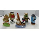 Wade Wind in the Willows figures:Figures include Ratty, Mole, Toad, Weasel, Badger and Wind in the